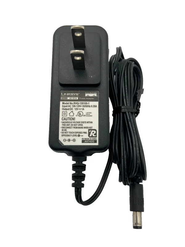 Linksys Power Adapter RHQ-120100-1 100-120V 50/60HZ .35A 12V 1A