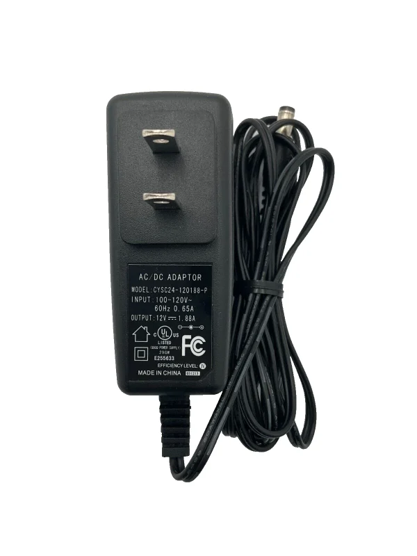 AC/DC Power Supply Adapter CYSC24-120188-P 100-120V 60HZ .65A 12V 1.88A