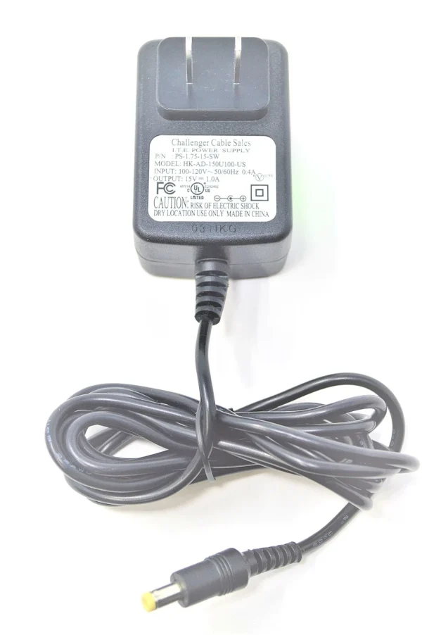 Challenger Power Adapter HK-AD-150U100-US 100-120V 50/60HZ .4A 15V 1A