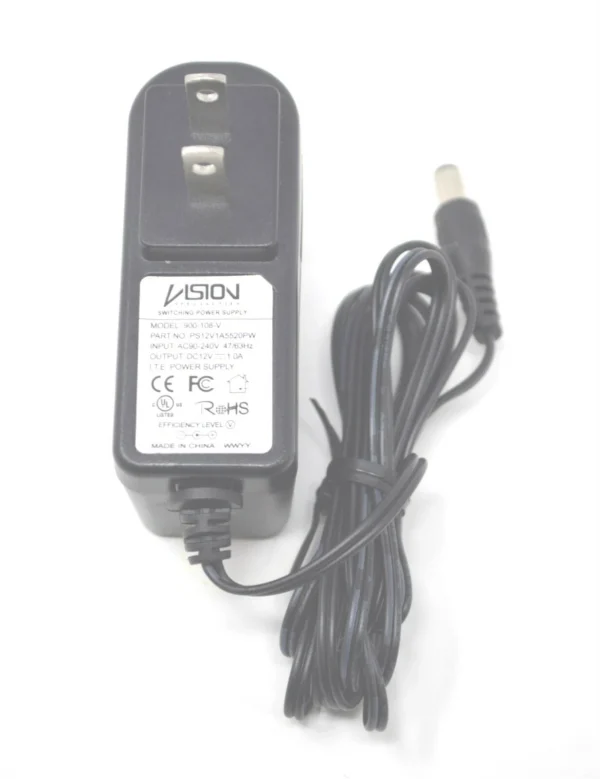 Vision Power Adapter 900-108-V PS12V1A5520PW 90-240V 47/63HZ 12V 1A