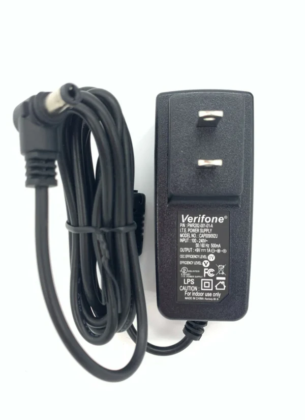 Verifone Power Adapter CAP009092U PWR282-001-01-A 100-240V 50/60Hz .5A 9V 1A