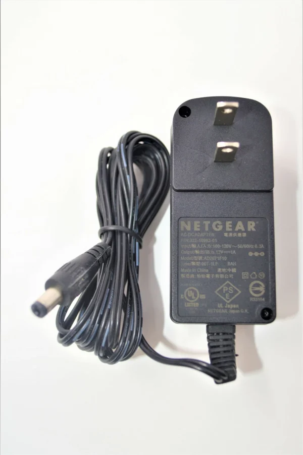 NETGEAR Power Adapter AD2071F10 100-120V 50-60HZ .3A 12V 1A