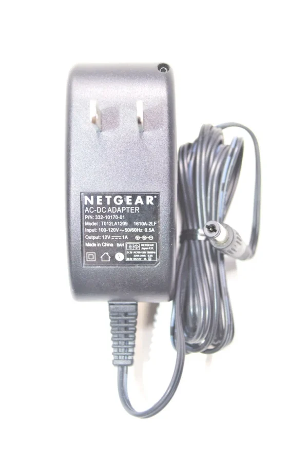 NETGEAR POWER ADAPTER T012LA1209 100-120V 50-60HZ .5A 12V 1A
