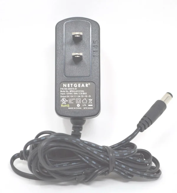 Netgear Power Adapter MPAS-A012120U 585-200078-01 120VAC 60HZ 12V 1A